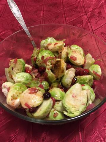 Roasted Brussels Sprouts with Cranberry Butter